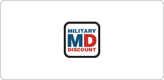 A military discount logo with the words " military md discount ".